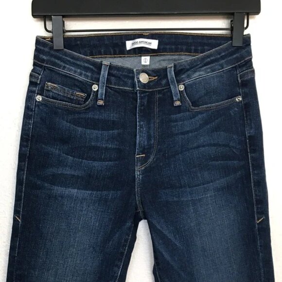 Good American The Pom Pom Good Boot Crop Jeans - Picture 4 of 9